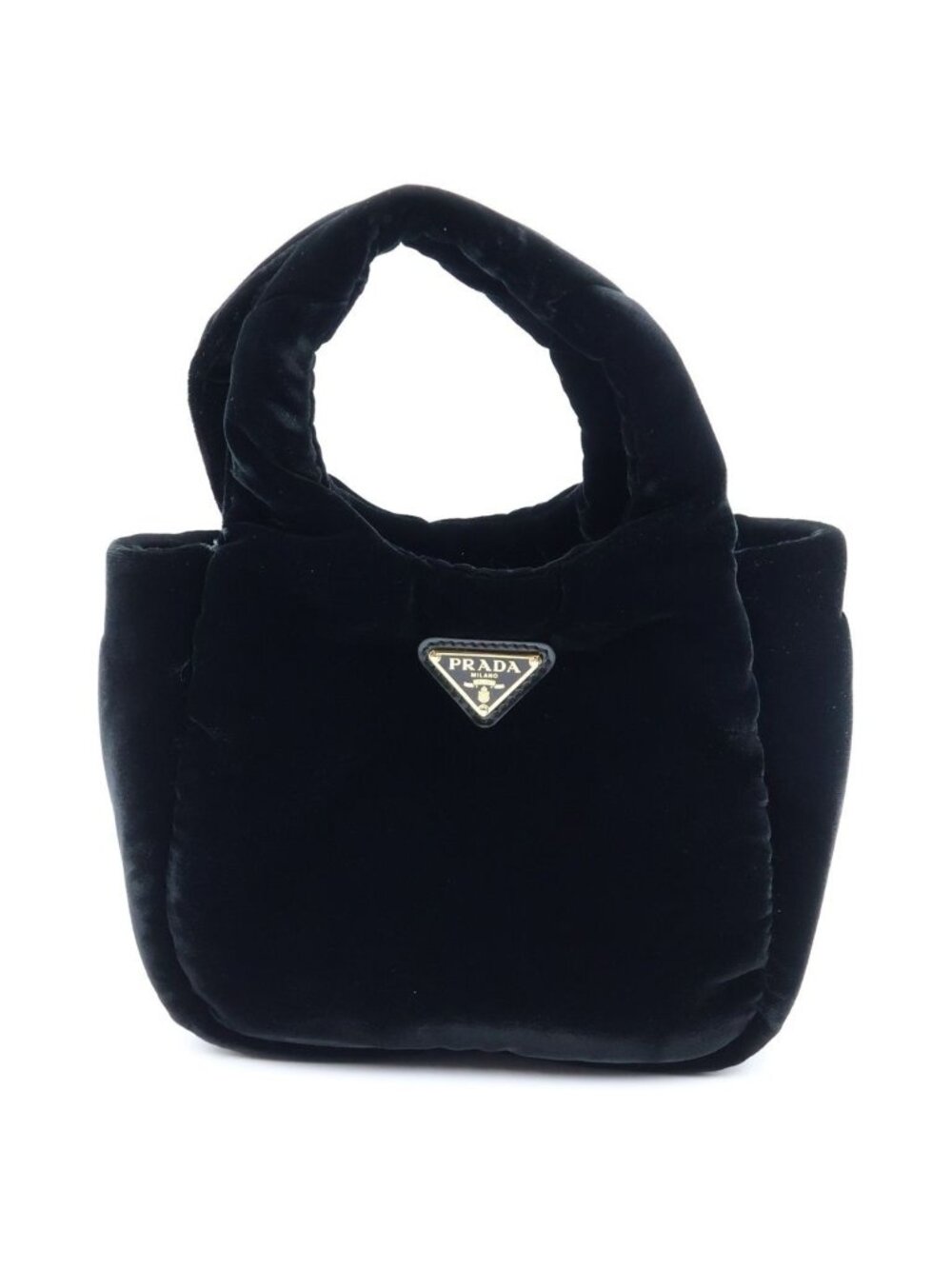 Prada Patted Velvet Mini 2-Way Shoulder Bag Black